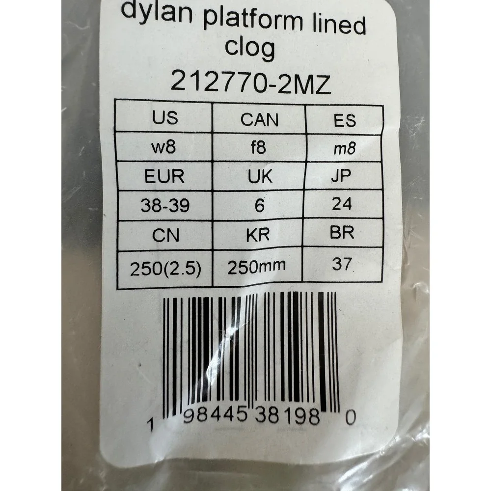 Crocs Dylan Platform Lined Clog Espresso Brown Faux Fur Mule 212770-2MZ Womens 8 - Picture 2 of 6